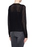 Back View - Click To Enlarge - SANDRO - 'Gloria' open knit stripe cardigan