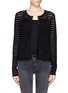 Main View - Click To Enlarge - SANDRO - 'Gloria' open knit stripe cardigan