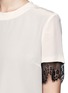 Detail View - Click To Enlarge - SANDRO - Sheer lace underlay top