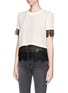 Front View - Click To Enlarge - SANDRO - Sheer lace underlay top