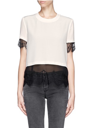 Main View - Click To Enlarge - SANDRO - Sheer lace underlay top