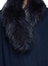 Detail View - Click To Enlarge - ALICE & OLIVIA - 'Izzy' raccoon fur collar cascade wool-cashmere cardigan