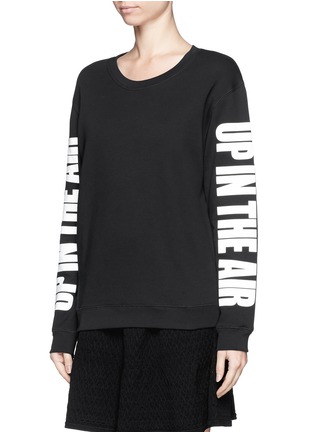 Front View - Click To Enlarge - SANDRO - 'Timi' slogan print sleeve sweatshirt