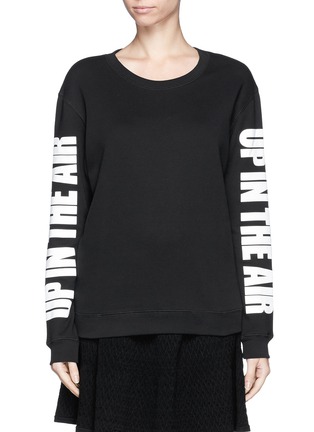 Main View - Click To Enlarge - SANDRO - 'Timi' slogan print sleeve sweatshirt