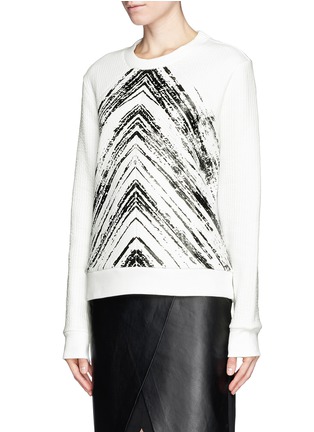 Front View - Click To Enlarge - SANDRO - 'Twisted' brush print sweatshirt