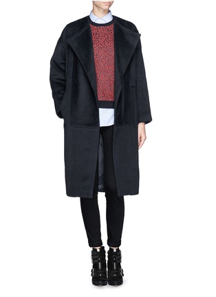 Figure View - Click To Enlarge - MAJE - 'Germain' felted wide lapel coat