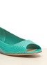Detail View - Click To Enlarge - COLE HAAN - Astoria perforated patent-leather ballerina flats