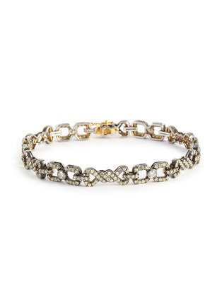Main View - Click To Enlarge - TUKKA - Diamond 14k gold link chain bracelet