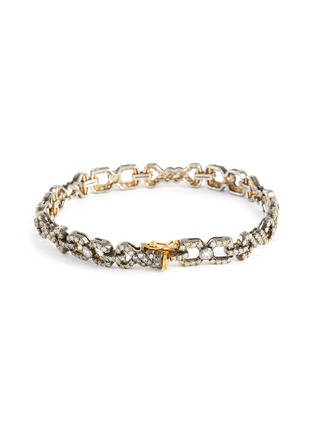 Figure View - Click To Enlarge - TUKKA - Diamond 14k gold link chain bracelet