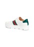  - GUCCI - 'New Ace' bee embroidered web stripe platform leather sneakers