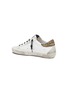  - GOLDEN GOOSE - 'Superstar' glitter tab slogan lace leather sneakers
