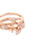 Detail View - Click To Enlarge - ANYALLERIE - 'Mini Flower' diamond 18k rose gold convertible ring