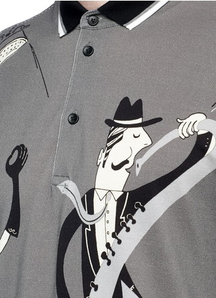 Detail View - Click To Enlarge - - - Jazz club print polo shirt