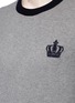 Detail View - Click To Enlarge - - - Crown embroidered cotton sweater