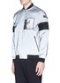 Front View - Click To Enlarge - MERRILL AND FORBES - Detachable patch reflective bomber jacket