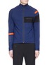 Main View - Click To Enlarge - MERRILL AND FORBES - Colourblock print detachable sleeve cyclist jacket