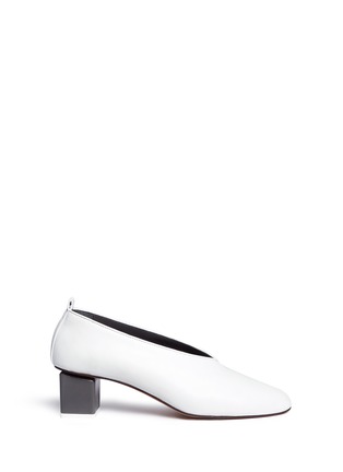 Main View - Click To Enlarge - GRAY MATTERS - 'Mildred' choked-up leather pumps