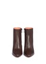 Front View - Click To Enlarge - GRAY MATTERS - 'Monika' rust effect concrete heel leather boots