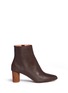 Main View - Click To Enlarge - GRAY MATTERS - 'Monika' rust effect concrete heel leather boots