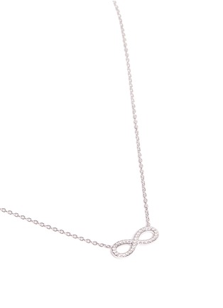 Detail View - Click To Enlarge - THEA JEWELRY - 'Infinity' cubic zirconia sterling silver necklace