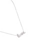 Detail View - Click To Enlarge - THEA JEWELRY - 'Love' cubic zirconia sterling silver necklace