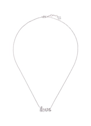 Main View - Click To Enlarge - THEA JEWELRY - 'Love' cubic zirconia sterling silver necklace