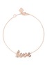 Main View - Click To Enlarge - THEA JEWELRY - 'Love' 18k pink gold plated bracelet
