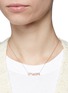 Figure View - Click To Enlarge - THEA JEWELRY - 'Dream' cubic zirconia 18k pink gold plated necklace