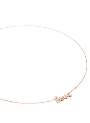 Detail View - Click To Enlarge - THEA JEWELRY - 'Love' 18k pink gold plated necklace