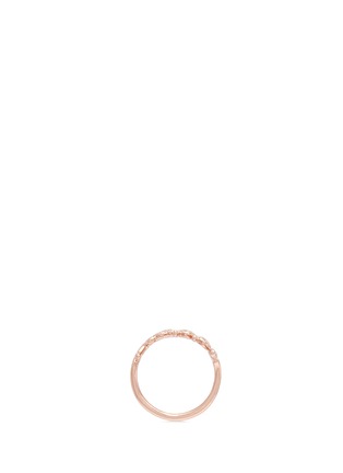 Figure View - Click To Enlarge - THEA JEWELRY - 'Happy' cubic zirconia 18k pink gold plated ring