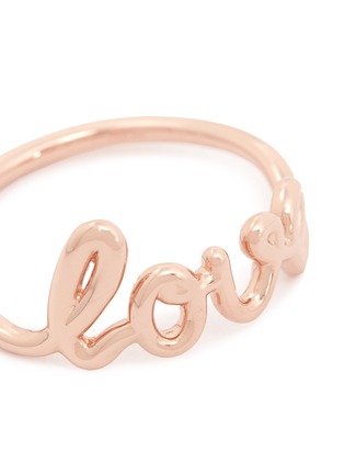 Detail View - Click To Enlarge - THEA JEWELRY - 'Love' 18k pink gold plated ring
