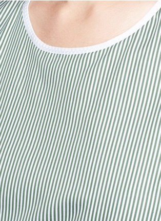 Detail View - Click To Enlarge - VICTORIA, VICTORIA BECKHAM - Double knot front stripe poplin dress