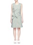 Main View - Click To Enlarge - VICTORIA, VICTORIA BECKHAM - Double knot front stripe poplin dress