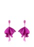 Main View - Click To Enlarge - OSCAR DE LA RENTA - 'Large Impatiens' petal glass crystal drop clip earrings