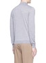 Back View - Click To Enlarge - LARDINI - Wool knit long sleeve polo shirt