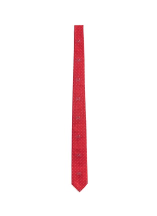 Main View - Click To Enlarge - PAUL SMITH - Polka dot bicycle embroidered silk tie