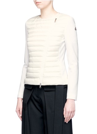 Front View - Click To Enlarge - MONCLER - 'Maglia' quilted down knit jacket