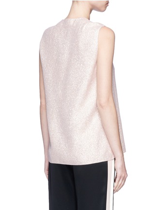 Back View - Click To Enlarge - LANVIN - Silk blend lamé sleeveless top