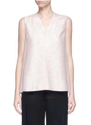 Main View - Click To Enlarge - LANVIN - Silk blend lamé sleeveless top