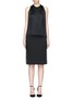 Main View - Click To Enlarge - STELLA MCCARTNEY - 'Maurice' fringe overlay stretch cady dress