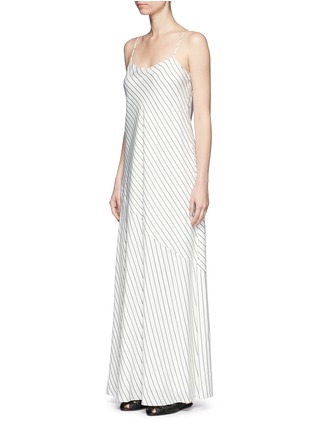 Front View - Click To Enlarge - THE ROW - 'Streb' stripe satin slip maxi dress