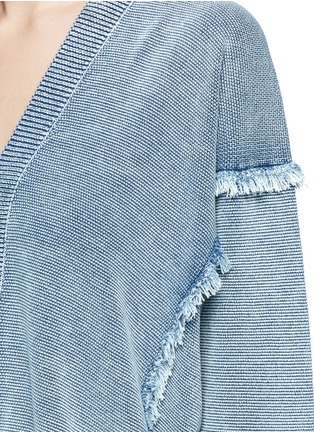 Detail View - Click To Enlarge - CHLOÉ - Fringed V-neck sweater