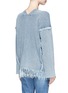 Back View - Click To Enlarge - CHLOÉ - Fringed V-neck sweater