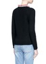 Back View - Click To Enlarge - ALEXANDER MCQUEEN - Crochet ruffle cashmere cardigan