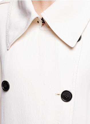 Detail View - Click To Enlarge - ACNE STUDIOS - 'Lucie' double breasted twill long trench coat