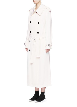 Front View - Click To Enlarge - ACNE STUDIOS - 'Lucie' double breasted twill long trench coat
