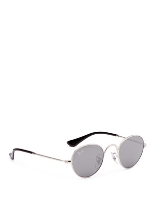 Figure View - Click To Enlarge - RAY-BAN - Round metal junior sunglasses
