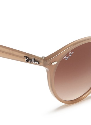 Detail View - Click To Enlarge - RAY-BAN - 'RB2180' keyhole bridge acetate round sunglasses