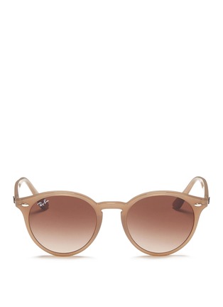 Main View - Click To Enlarge - RAY-BAN - 'RB2180' keyhole bridge acetate round sunglasses