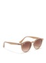 Figure View - Click To Enlarge - RAY-BAN - 'RB2180' keyhole bridge acetate round sunglasses